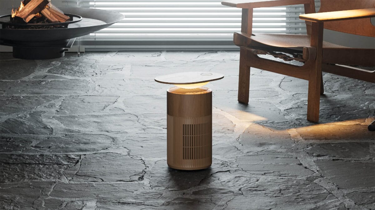 SwitchBot All wood Air Purifier Installed in Room